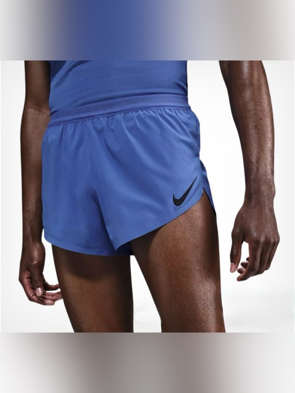 Nike Men’s Dri-Fit ADV Aeroswift 2” Brief-Lined Shorts Blue/Black Size S